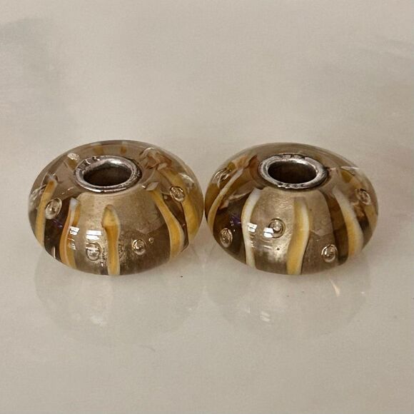 TROLLBEADS Dewdrops Golden Bubbles & Swirls LAA 925S NEW! $ per Bead - Picture 4 of 9